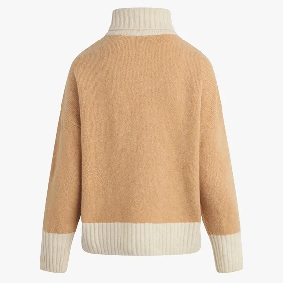 NWT Favorite Daughter Tan and Cream ANDI Sweater - Picture 2 of 4